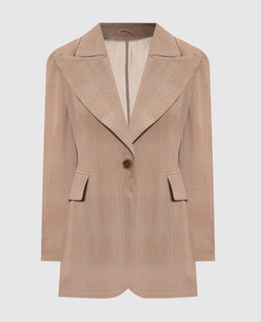 Ermanno Scervino Коричневий жакет в клітинку D486I722WJV