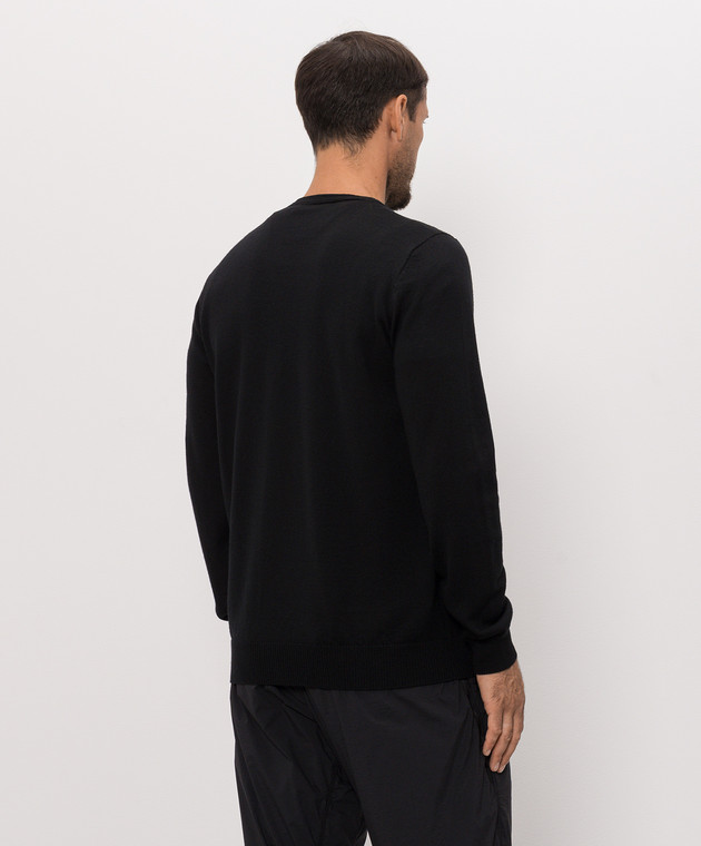Stone Island Чорний джемпер з вовни L2S155100071S00C4 зображення 4