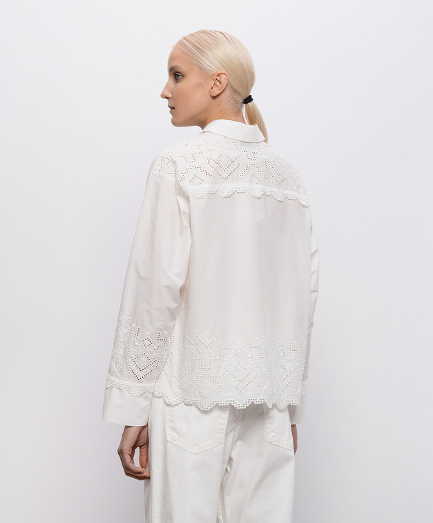 Momoni Белая рубашка TALAVERA с вышивкой б MOSH04220MO изображение 4