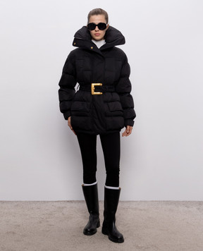 Balmain Черная куртка с поясом HF1TQ040XK09