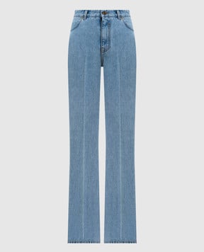 Balmain Блакитні джинси з патчем логотипа GF1MI070DG11