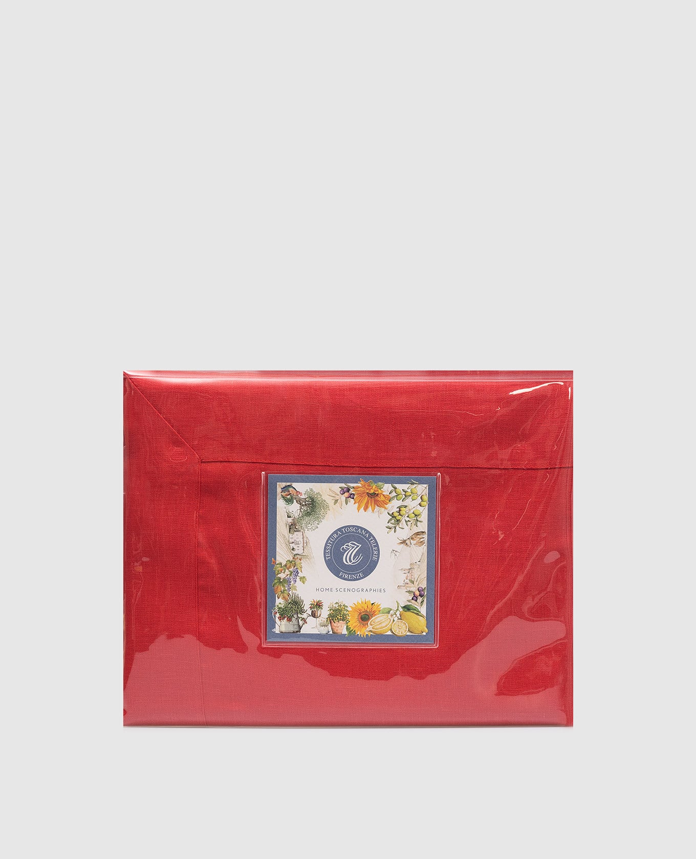 

Красный набор из скатерти и салфеток TIZIANO из льна, Скатерти