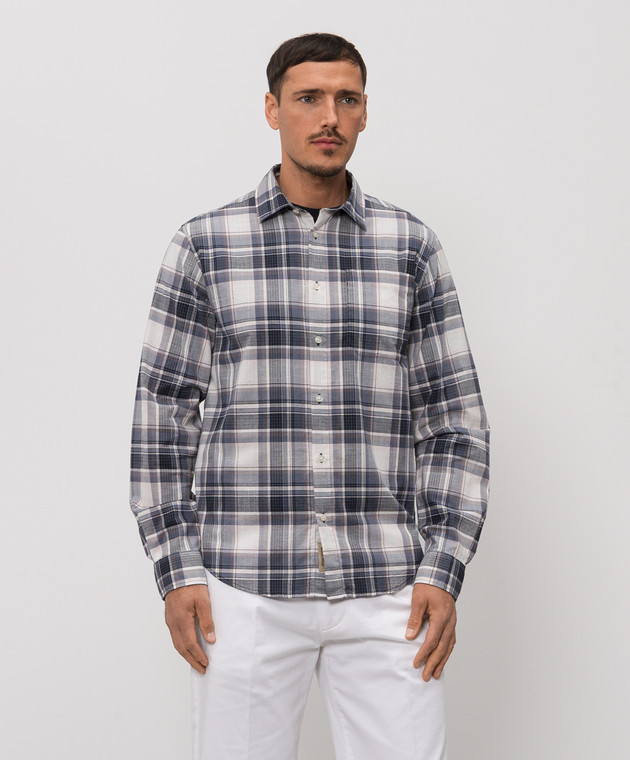 Woolrich Синя сорочка в клітинку CFWOSI2023MRUT5321 зображення 3