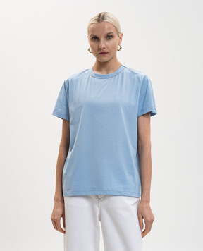 Fabiana Filippi Блакитна футболка з ланцюжком моніль JED266F133L796