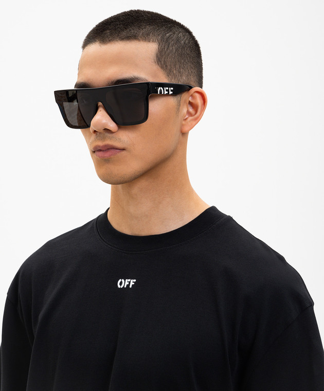Off-White Черные очки Columbus с принтом логотипа OFF OW10011007146 изображение 2