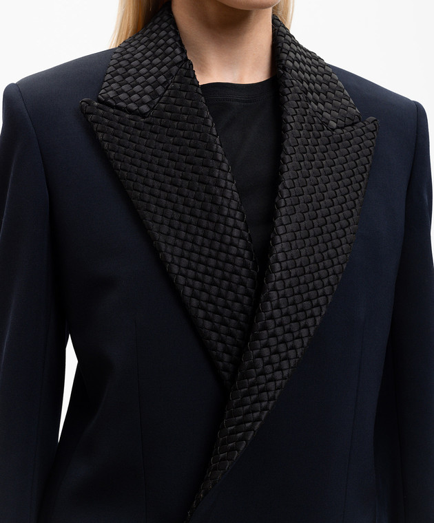 Bottega Veneta Синий жакет из шерсти 872990V6DH0 изображение 4