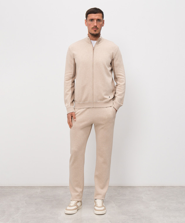 Bertolo Cashmere Бежевий спортивний костюм з емблемою 9025640025609025650025 зображення 3