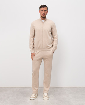 Bertolo Cashmere Бежевий спортивний костюм з емблемою 9025640025609025650025