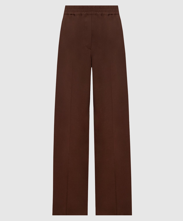 Brunello Cucinelli Коричневые брюки с шерстью M0W07P9002