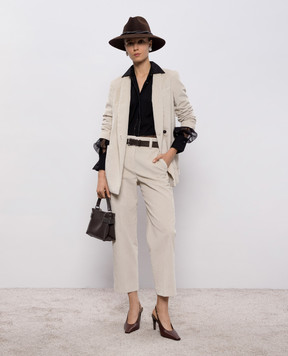 Brunello Cucinelli Черная блуза с цепочкой мониль M0091MQ406