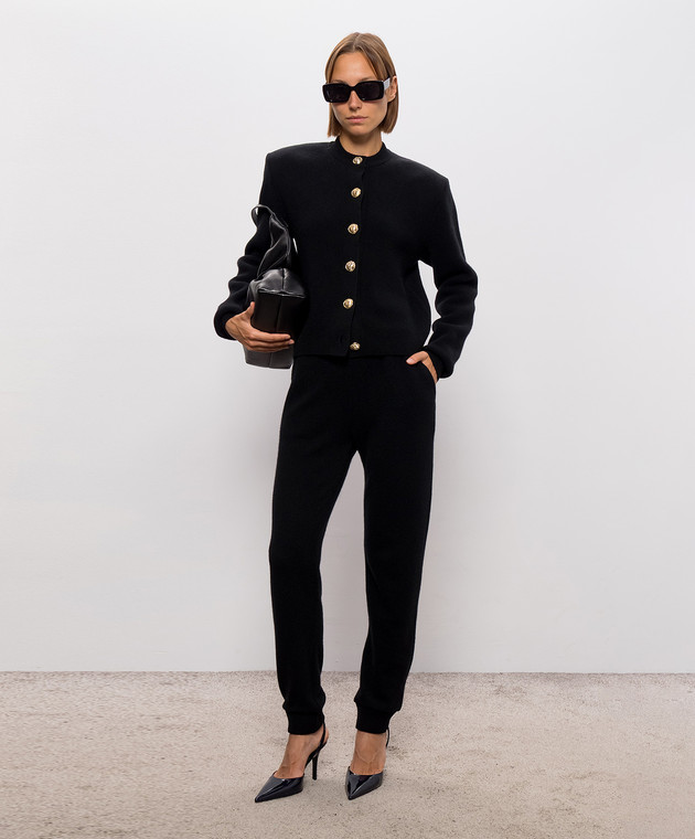 Balmain Черный кардиган из кашемира и шерсти мериноса CA0000000013 изображение 2