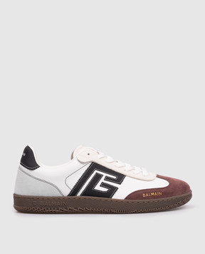 Balmain Комбіновані кросівки Swan з логотипом GM1VI360TRLV
