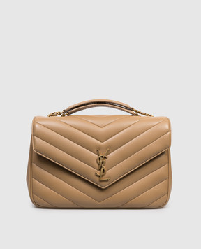Saint Laurent Бежева шкіряна сумка LOULOU 803541AAEAX