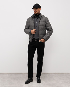 Cashmere&Whiskey Сіра сорочка в тканий візерунок 11252091148