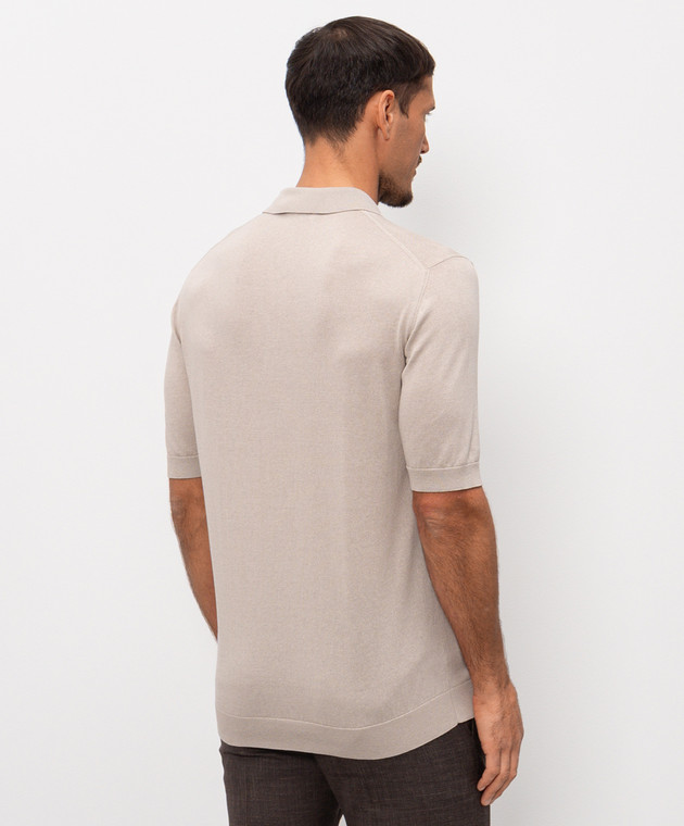 Cashmere&Whiskey Бежевое поло с шелком M54251031 изображение 4