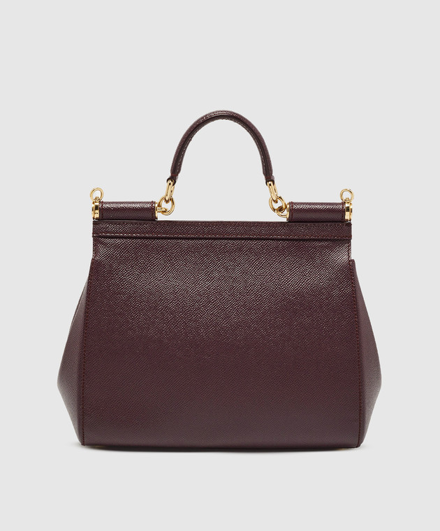 Dolce&Gabbana Фіолетова шкіряна сумка Sicily BB6002B1001 зображення 3