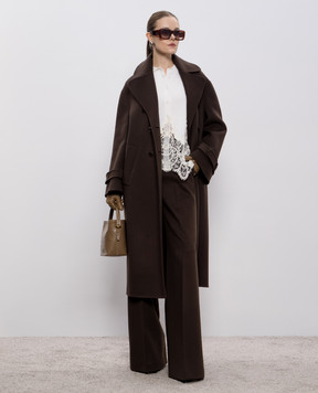 Ermanno Scervino Коричневі штани з вовни D476P718KGK