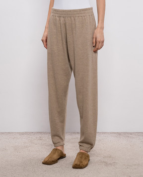 The Row Коричневые джоггеры Nadir с льном 10709Y971