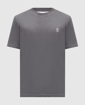 Brunello Cucinelli Серая меланжевая футболка M0B131328G