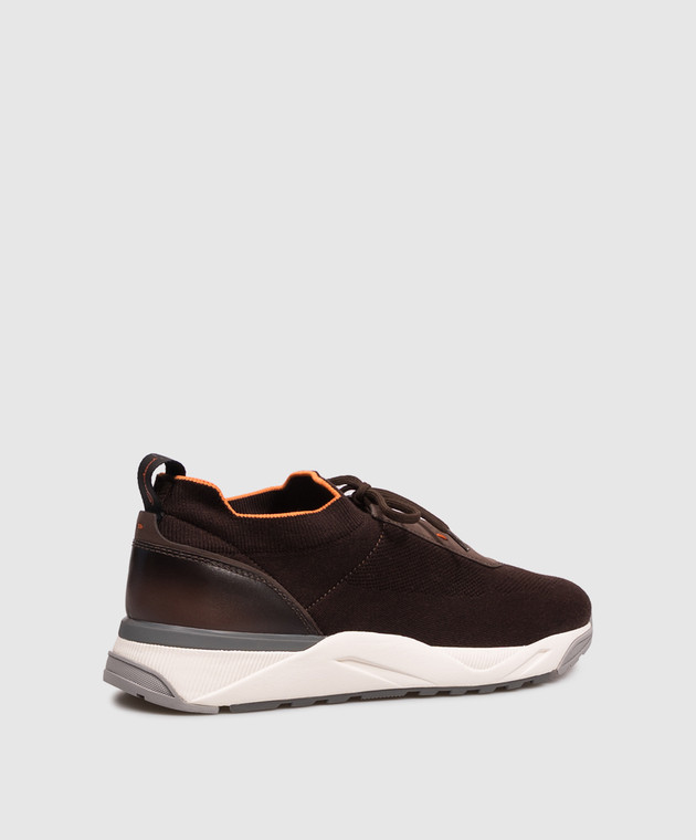 Santoni Коричневые кроссовки MBIO21601BGRNHOD изображение 3