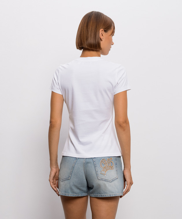 Off-White Белая футболка с принтом логотипа 2FA00641T изображение 4
