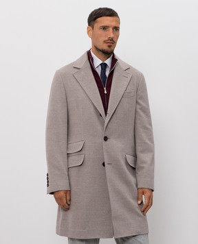 Brunello Cucinelli Сіре пальто з вовни MV4679039