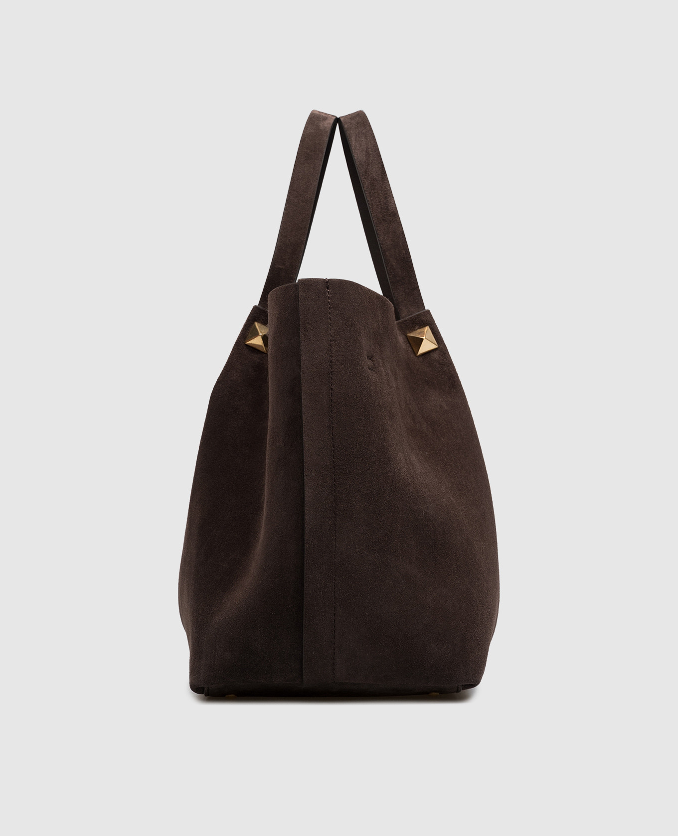 Valentino Коричневая замшевая сумка-тоут VLogo 9W2B0T82AHA изображение 6