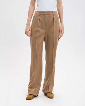 Max Mara Коричневі штани Carbone з вовни верблюда CARBONE
