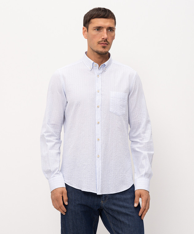 Florentino Блакитна сорочка в смужку 126720611841 зображення 3