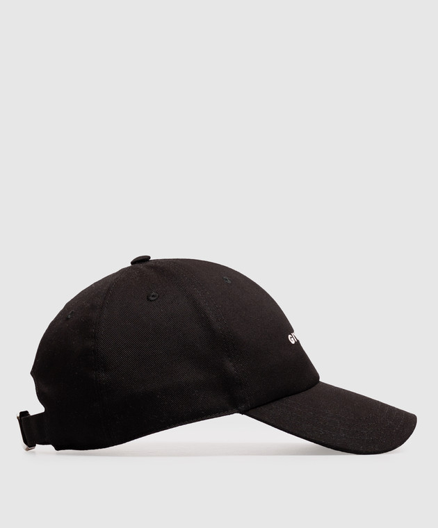 Givenchy Черная кепка с контрастной вышивкой логотипа BPZ0CAP0C4 изображение 3