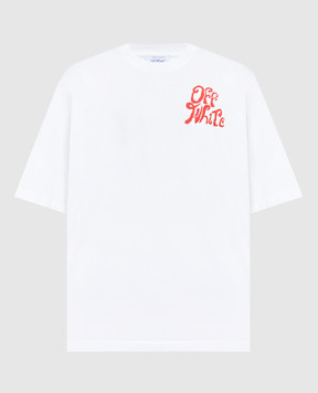 Off-White Біла футболка з принтом логотипа 44MAA120S26J00M