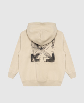 Off-White Детские худи цвета хаки Spray Arrow 44BBB001F26F00C