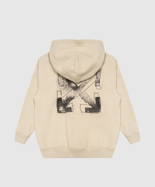 Off-White Детские худи цвета хаки Spray Arrow 44BBB001F26F00C изображение 2