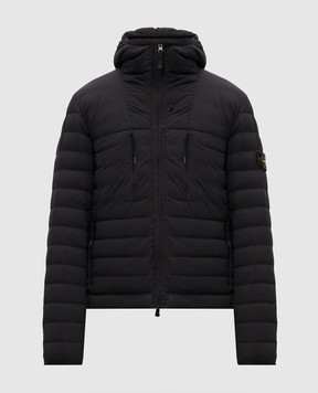 Stone Island Чорна пухова куртка з капюшоном L2S154100107S0183