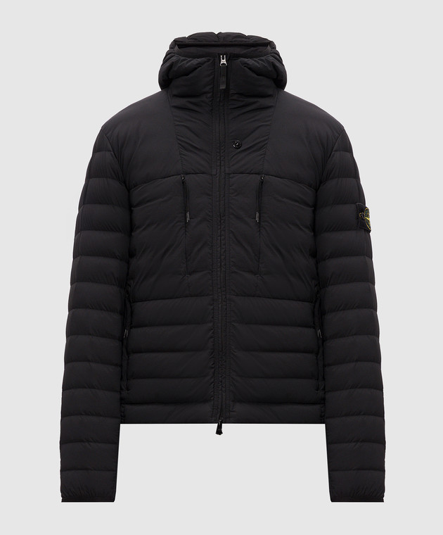 Stone Island Чорна пухова куртка з капюшоном L2S154100107S0183