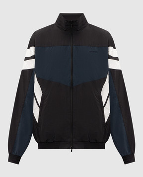Vetements Черная спортивная куртка с вышивкой логотипа MH27TJ107B