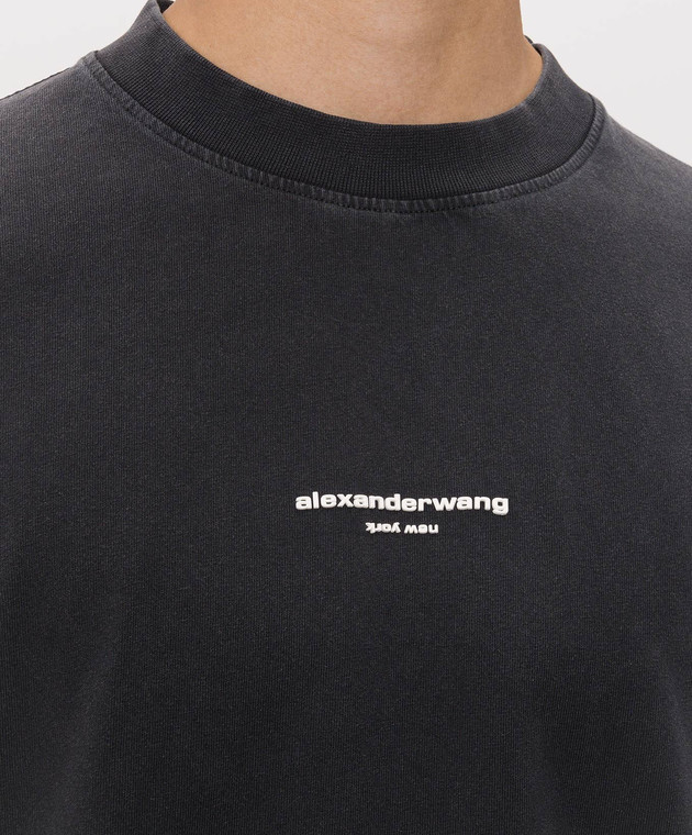Alexander Wang Черная футболка UCC3261905 изображение 5