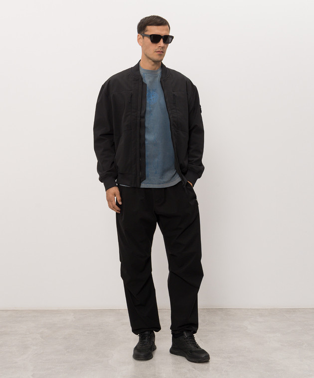 Stone Island Голубая футболка с принтом логотипа L2S152100002S0440 изображение 2
