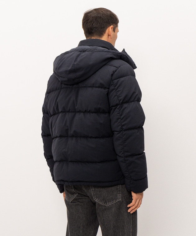 Stone Island Синий пуховик из шерсти L2S154100063S0F52 изображение 4