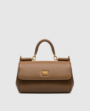 Dolce&Gabbana Коричнева шкіряна сумка My Sicily BB7864B7321