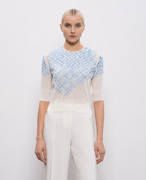 Ermanno Scervino Білий топ з вишивкою D485L336RLJY