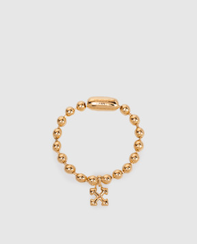Off-White Золотой браслет с логотипом Arrow OWOA12TF25MET001