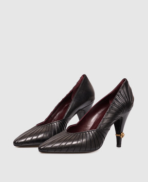 Versace Чорні шкіряні туфлі Gianni 10238371A17623