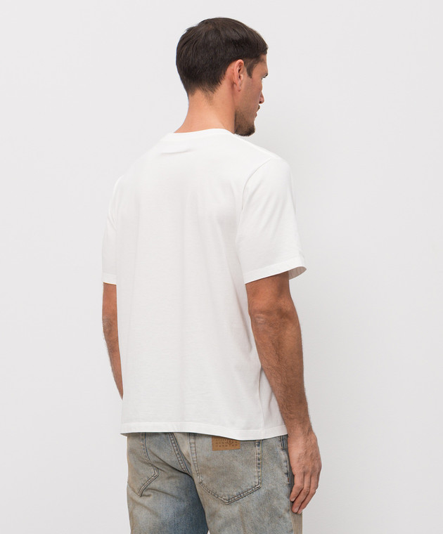 Maison Margiela MM6 Біла футболка з принтом логотипа SH2GC0038M20048 зображення 4