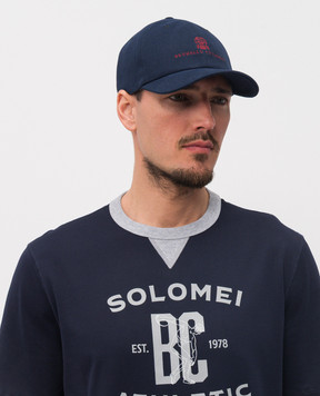 Brunello Cucinelli Синяя кепка с логотипом M277P9850