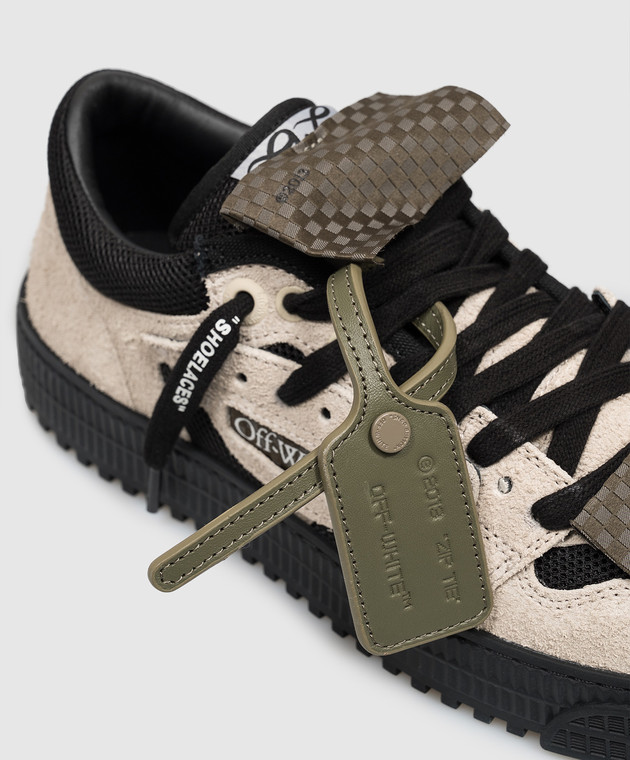 Off-White Бежеві комбіновані кросівки Court 3.0 з нашивками OF05779001 зображення 5