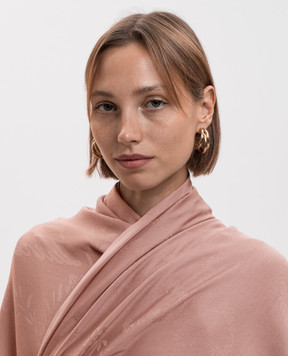 Twinset Рожева хустка у візерунок 262TA4360