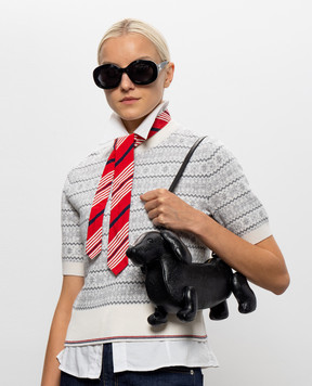 Thom Browne Черная кожаная сумка Baby Hector FAP341A00198