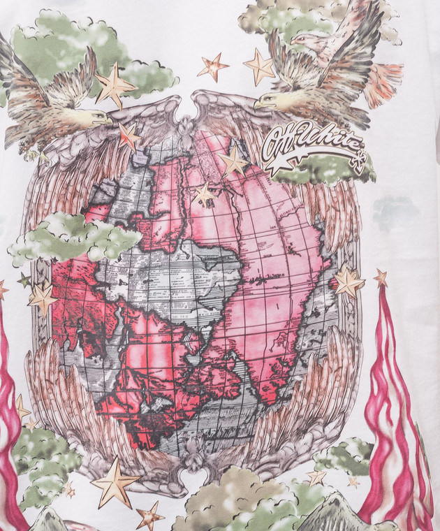 Off-White Біла футболка Dream World 44MAA027Z26J005 зображення 5