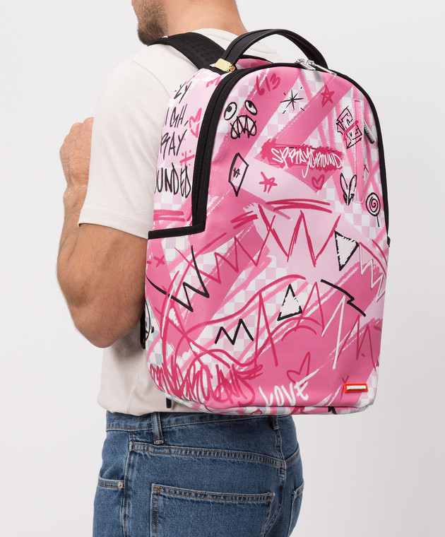 Sprayground Детский розовый рюкзак BROKEN HEARTS 910B8672NSZ изображение 2